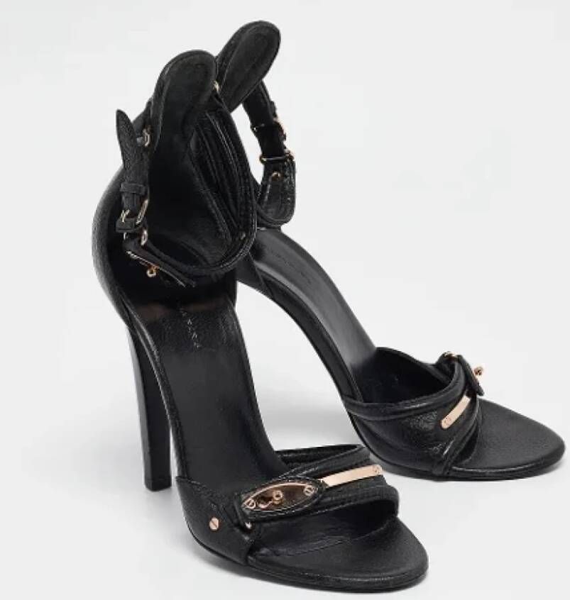 Balenciaga Vintage Pre-owned Leather sandals Black Dames