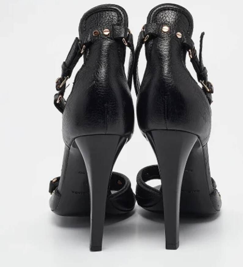 Balenciaga Vintage Pre-owned Leather sandals Black Dames