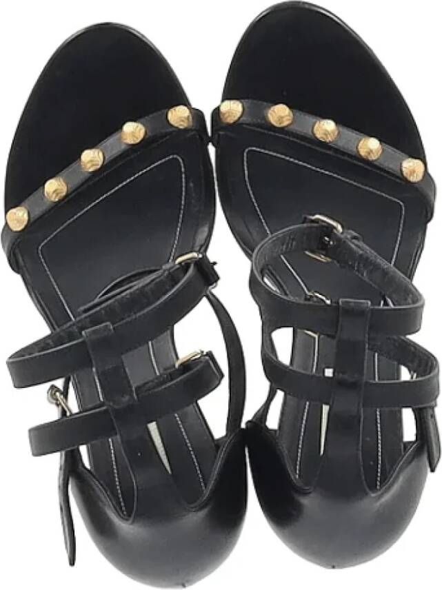 Balenciaga Vintage Pre-owned Leather sandals Black Dames