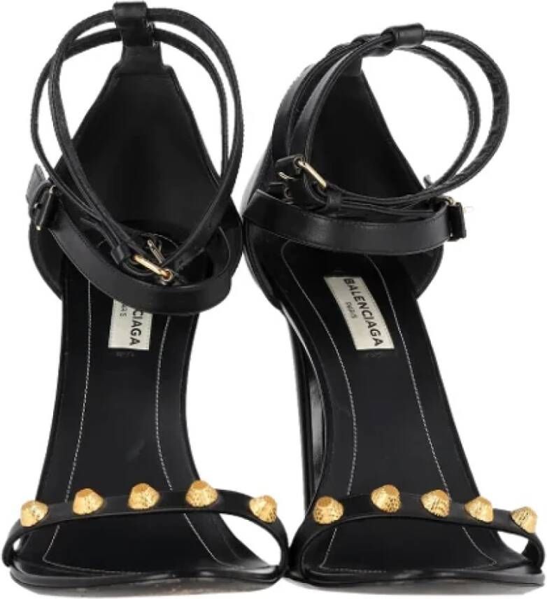 Balenciaga Vintage Pre-owned Leather sandals Black Dames