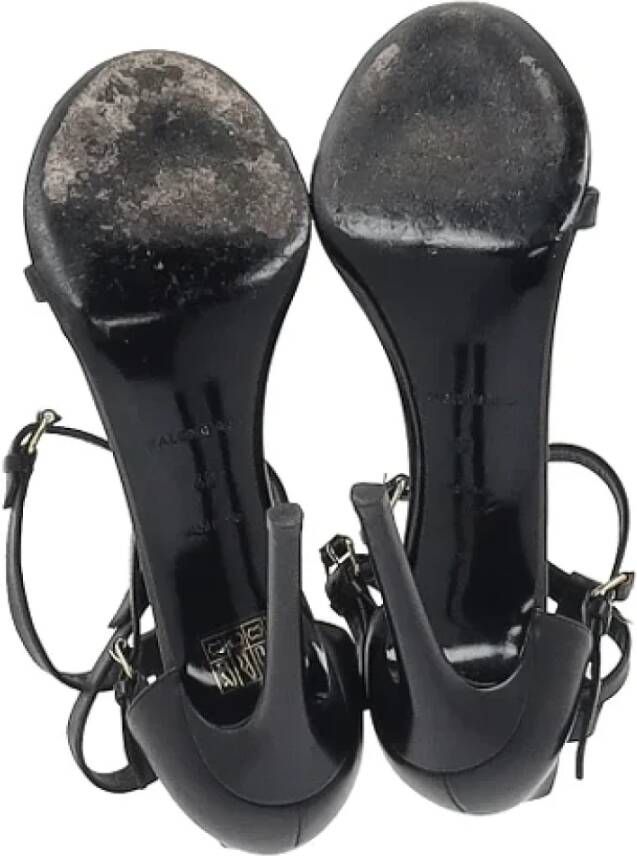 Balenciaga Vintage Pre-owned Leather sandals Black Dames
