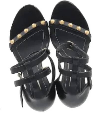 Balenciaga Vintage Pre-owned Leather sandals Black Dames
