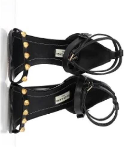 Balenciaga Vintage Pre-owned Leather sandals Black Dames