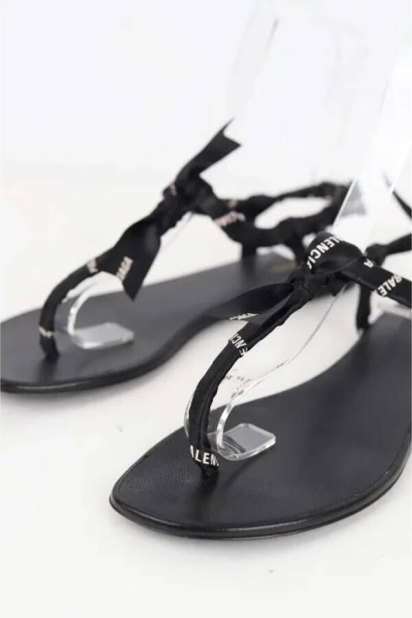 Balenciaga Vintage Pre-owned Leather sandals Black Dames