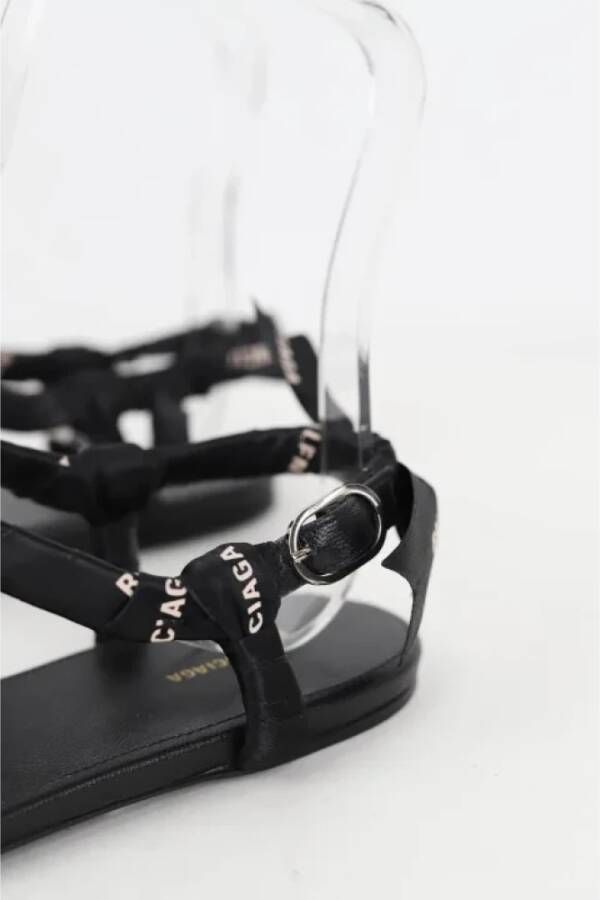 Balenciaga Vintage Pre-owned Leather sandals Black Dames