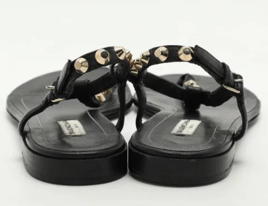 Balenciaga Vintage Pre-owned Leather sandals Black Dames