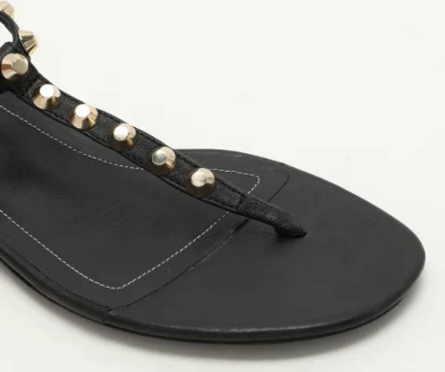 Balenciaga Vintage Pre-owned Leather sandals Black Dames
