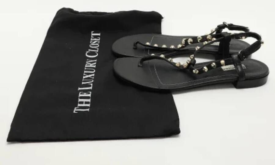 Balenciaga Vintage Pre-owned Leather sandals Black Dames