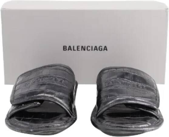 Balenciaga Vintage Pre-owned Leather sandals Black Heren