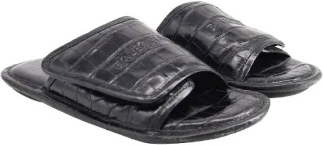 Balenciaga Vintage Pre-owned Leather sandals Black Heren