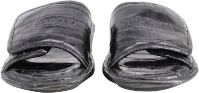 Balenciaga Vintage Pre-owned Leather sandals Black Heren