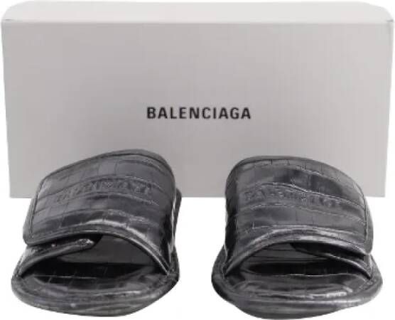 Balenciaga Vintage Pre-owned Leather sandals Black Heren