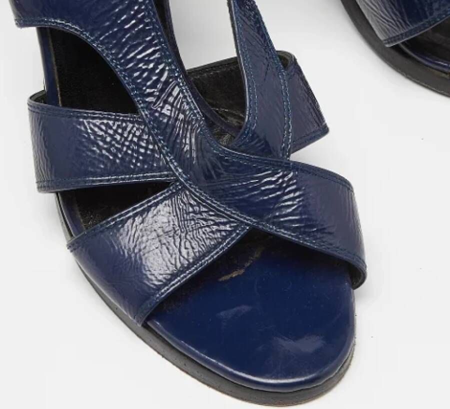 Balenciaga Vintage Pre-owned Leather sandals Blue Dames