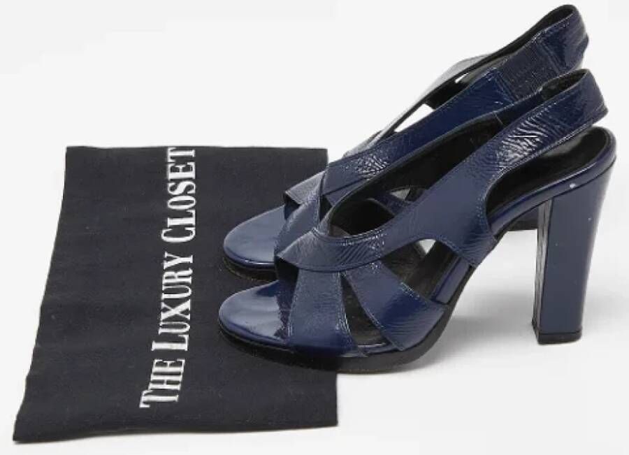 Balenciaga Vintage Pre-owned Leather sandals Blue Dames