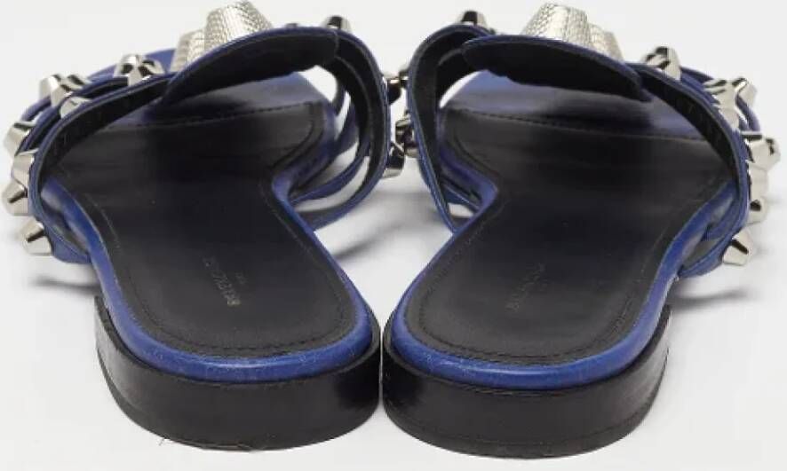 Balenciaga Vintage Pre-owned Leather sandals Blue Dames