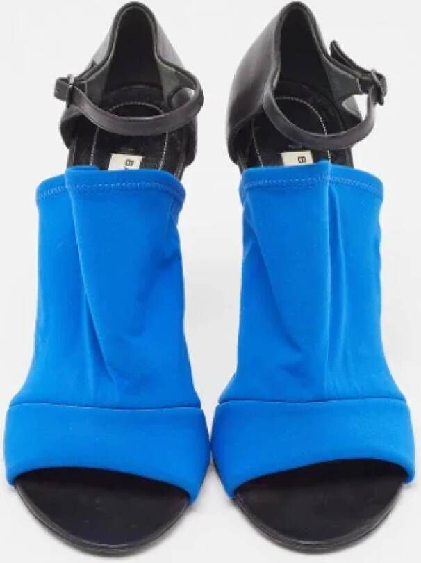 Balenciaga Vintage Pre-owned Leather sandals Blue Dames