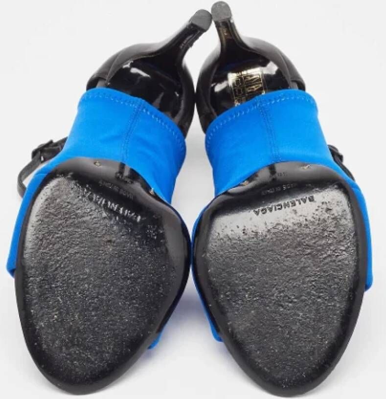 Balenciaga Vintage Pre-owned Leather sandals Blue Dames