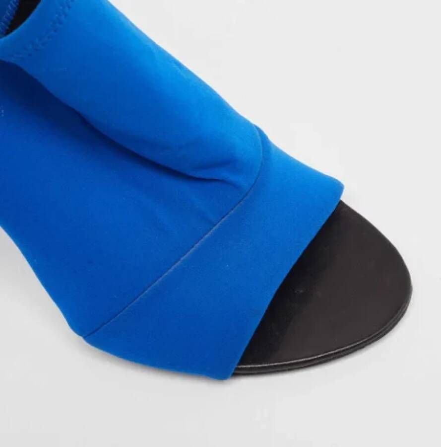 Balenciaga Vintage Pre-owned Leather sandals Blue Dames