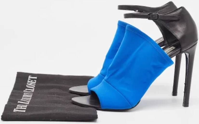 Balenciaga Vintage Pre-owned Leather sandals Blue Dames