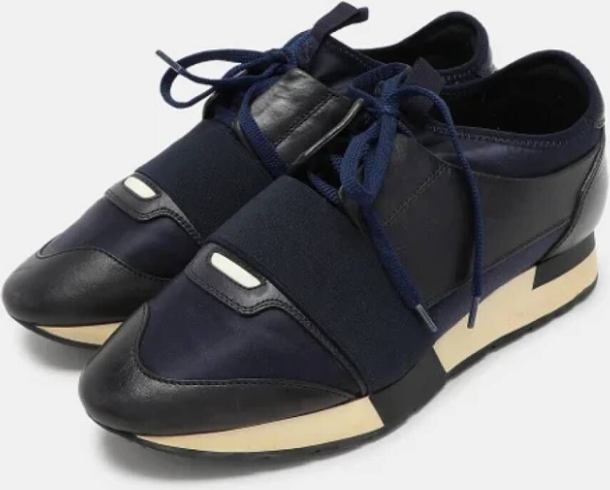 Balenciaga Vintage Pre-owned Leather sandals Blue Dames