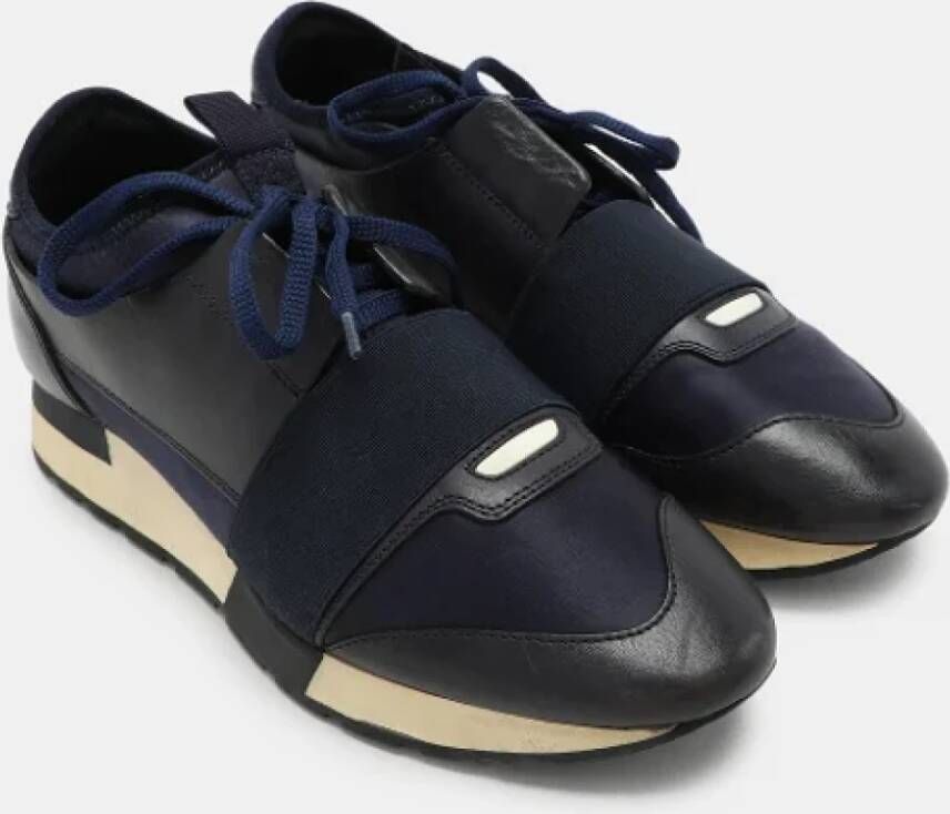 Balenciaga Vintage Pre-owned Leather sandals Blue Dames