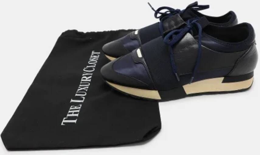 Balenciaga Vintage Pre-owned Leather sandals Blue Dames