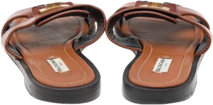 Balenciaga Vintage Pre-owned Leather sandals Brown Dames