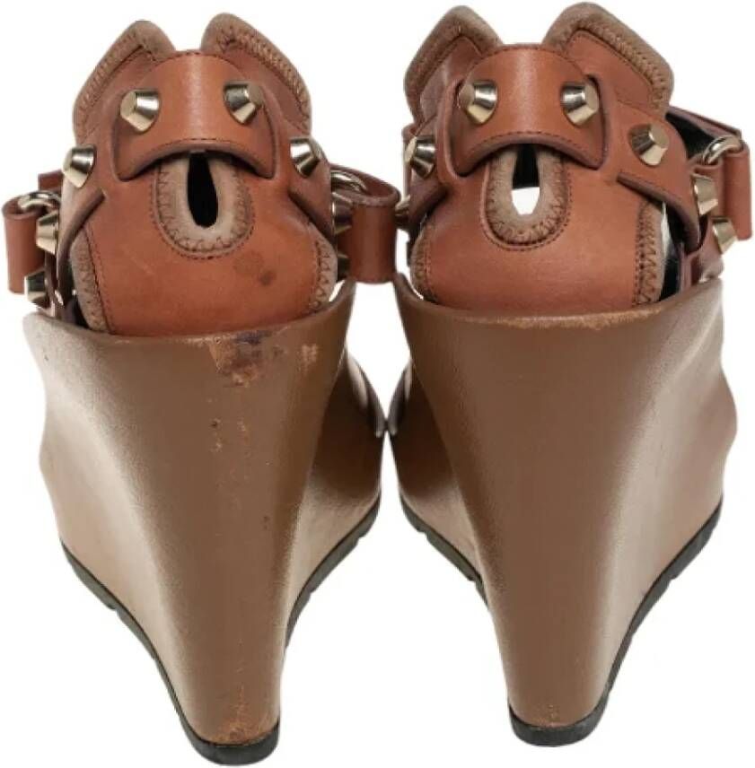 Balenciaga Vintage Pre-owned Leather sandals Brown Dames