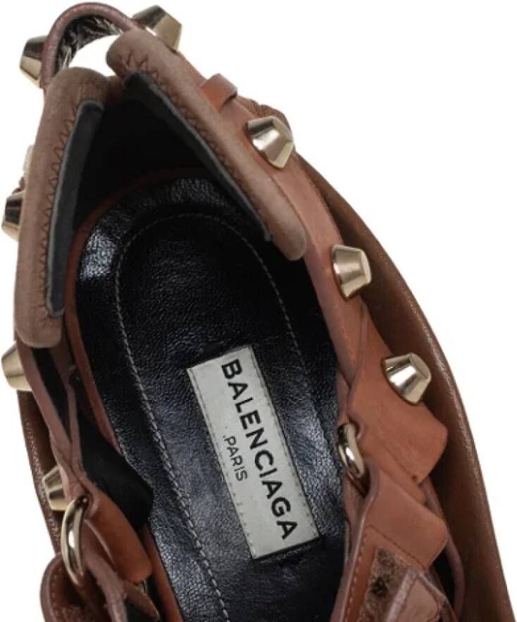 Balenciaga Vintage Pre-owned Leather sandals Brown Dames