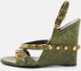 Balenciaga Vintage Pre-owned Leather sandals Green Dames - Thumbnail 2
