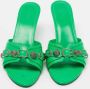 Balenciaga Vintage Pre-owned Leather sandals Green Dames - Thumbnail 3