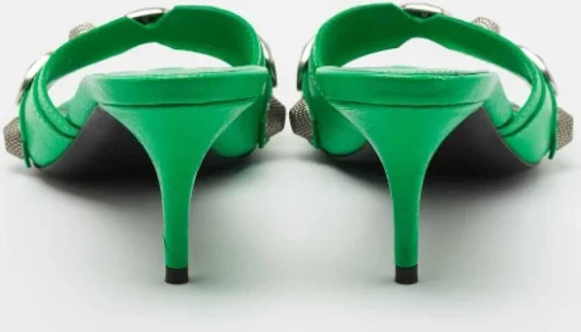 Balenciaga Vintage Pre-owned Leather sandals Green Dames