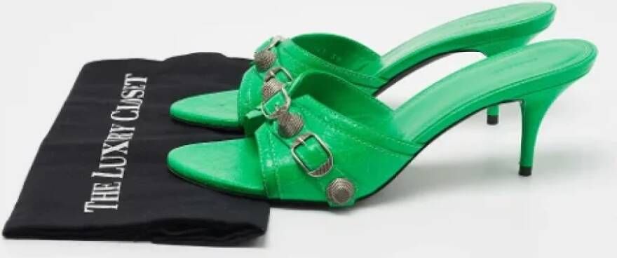 Balenciaga Vintage Pre-owned Leather sandals Green Dames