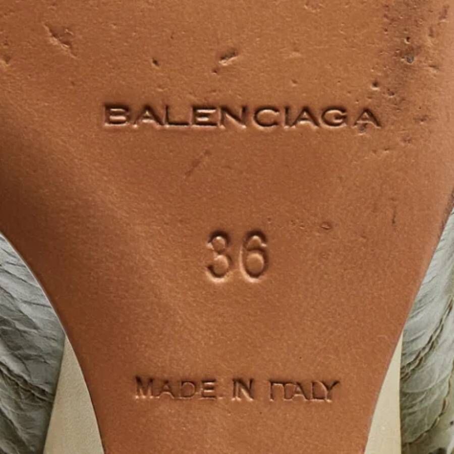 Balenciaga Vintage Pre-owned Leather sandals Green Dames