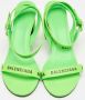 Balenciaga Vintage Pre-owned Leather sandals Green Dames - Thumbnail 3