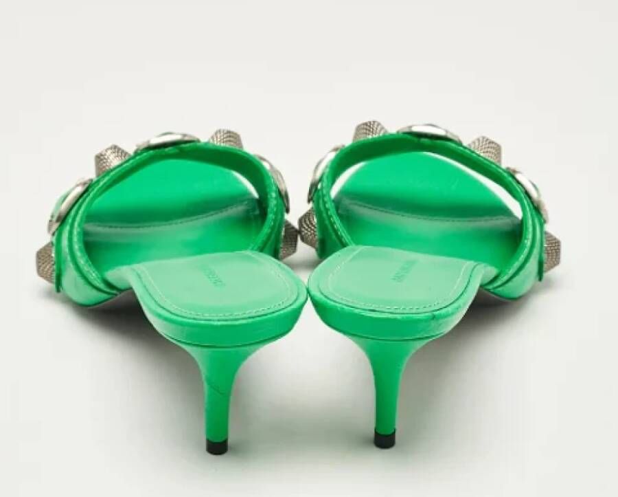 Balenciaga Vintage Pre-owned Leather sandals Green Dames
