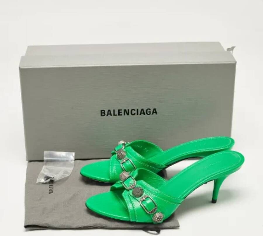 Balenciaga Vintage Pre-owned Leather sandals Green Dames