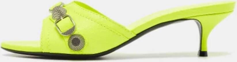 Balenciaga Vintage Pre-owned Leather sandals Green Dames