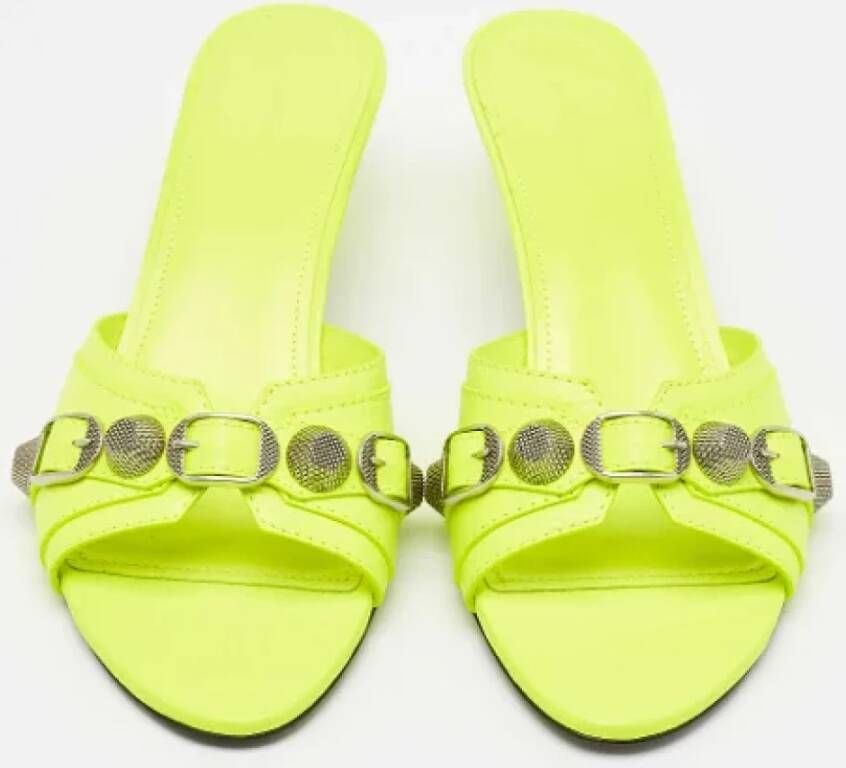 Balenciaga Vintage Pre-owned Leather sandals Green Dames
