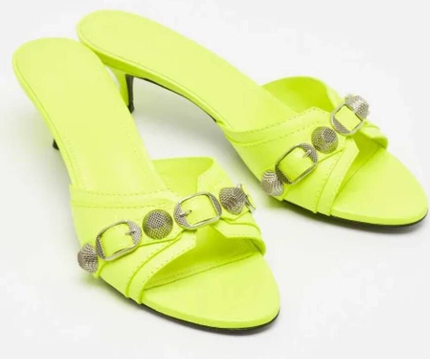 Balenciaga Vintage Pre-owned Leather sandals Green Dames