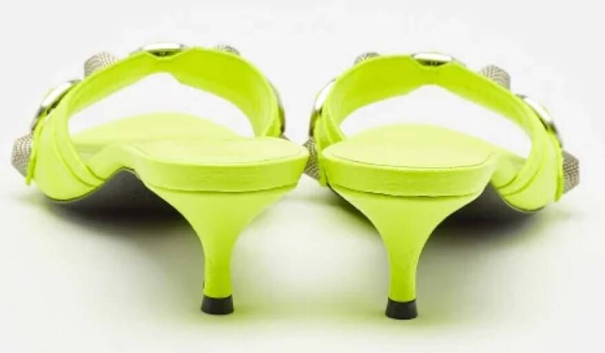 Balenciaga Vintage Pre-owned Leather sandals Green Dames