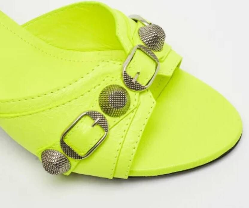 Balenciaga Vintage Pre-owned Leather sandals Green Dames