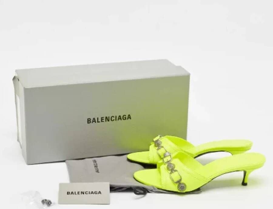 Balenciaga Vintage Pre-owned Leather sandals Green Dames