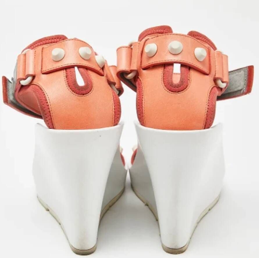 Balenciaga Vintage Pre-owned Leather sandals Orange Dames
