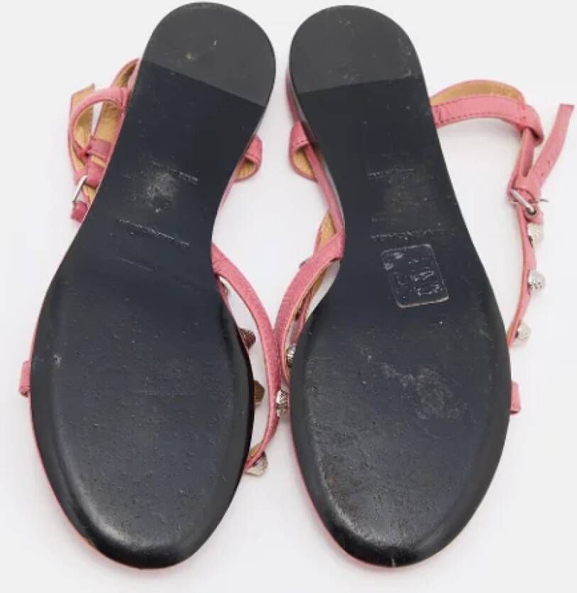 Balenciaga Vintage Pre-owned Leather sandals Pink Dames