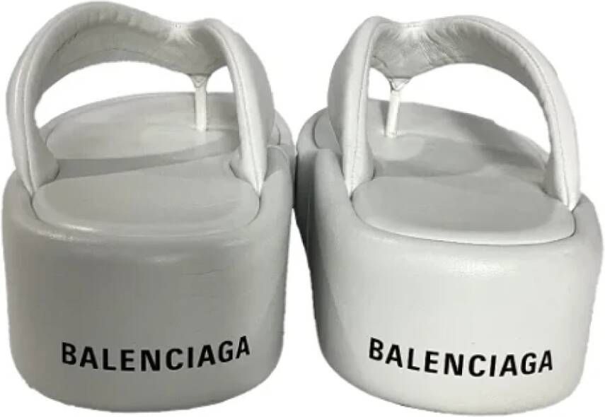 Balenciaga Vintage Pre-owned Leather sandals White Dames
