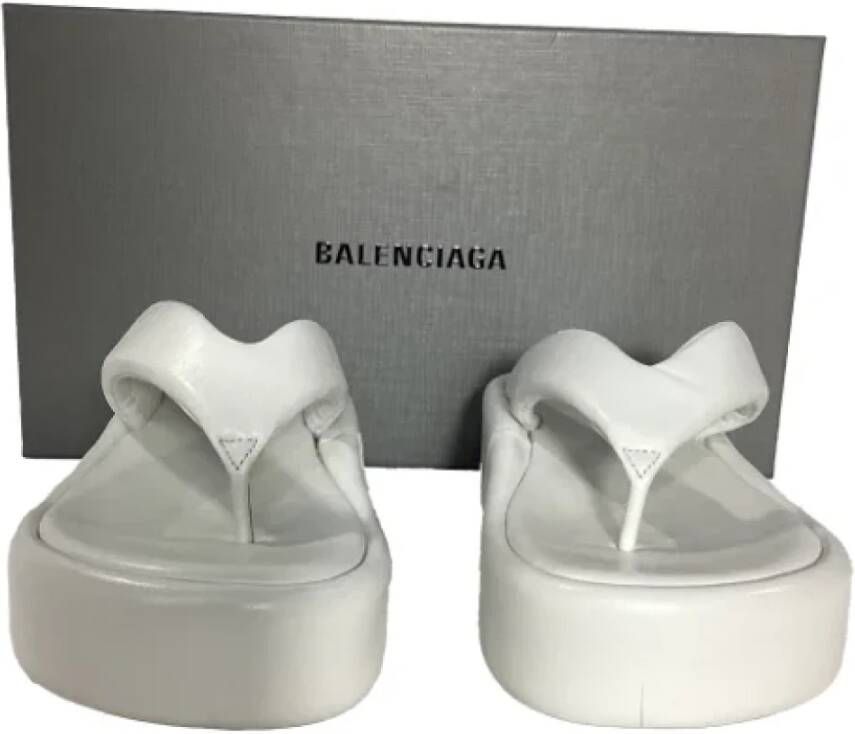 Balenciaga Vintage Pre-owned Leather sandals White Dames