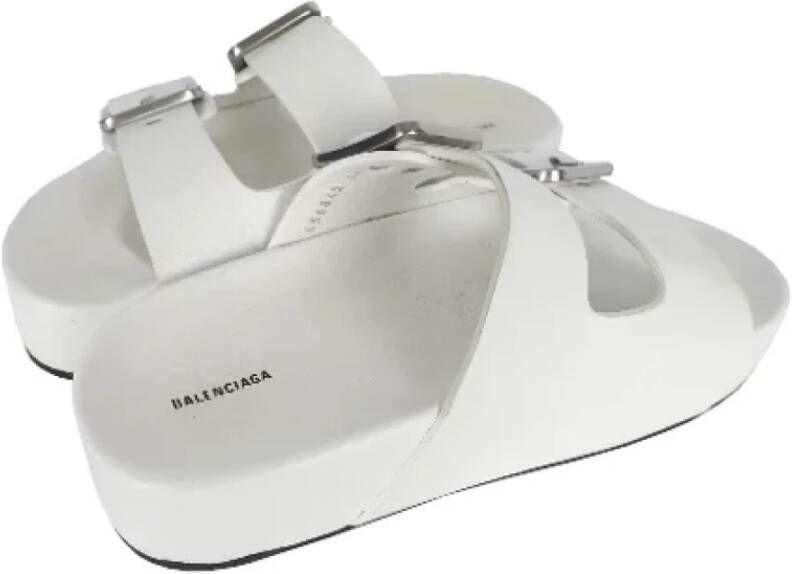 Balenciaga Vintage Pre-owned Leather sandals White Dames