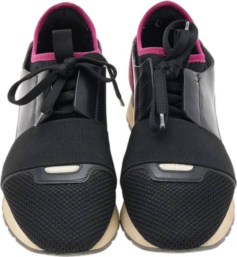 Balenciaga Vintage Pre-owned Leather sneakers Black Dames