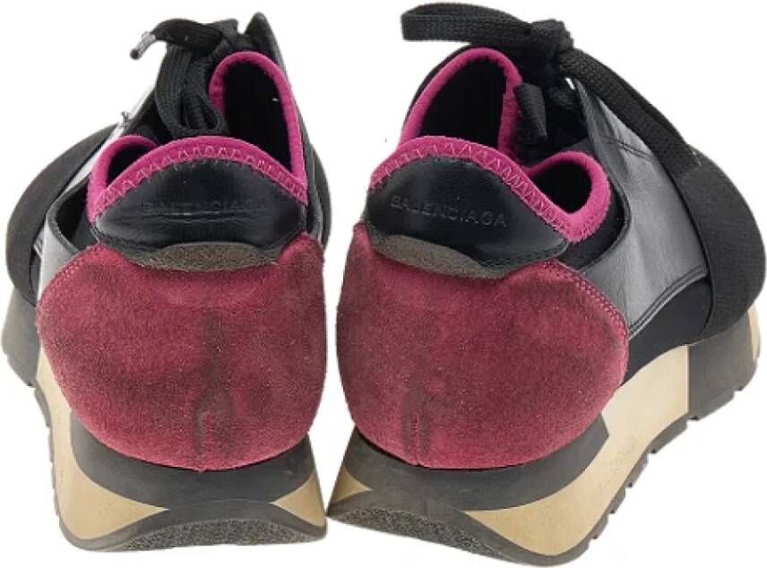 Balenciaga Vintage Pre-owned Leather sneakers Black Dames